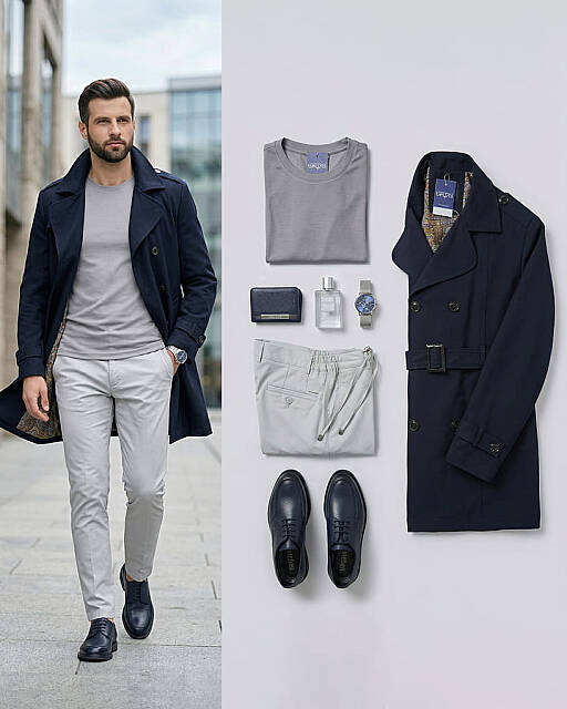 Beystil Erkek Gri Slim Fit Bisiklet Yaka T-Şhirt 243411 - Beystil