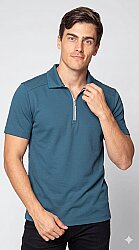 Beystil Erkek Petrol Rengi Slim Fit Yarım Fermuarlı T-Şhirt 263471 - Beystil