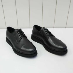 Beystil Hakiki Deri Siyah Erkek Ayakkabı 