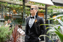 Beystil Sivri Yaka Siyah Damatlık & Smokin Takım -Slim Fit 