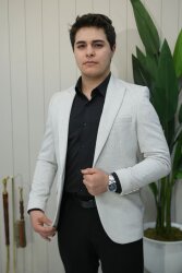 Beystil Sivri Yaka Açık Kahve Kırçıllı Ceket Garcia- Slim Fit 