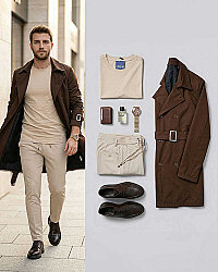 Beystil Erkek Krem Slim Fit Casual Jogger Pantolon 