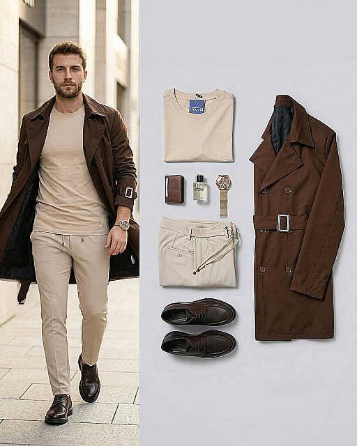 Beystil Erkek Krem Slim Fit Casual Jogger Pantolon - Beystil