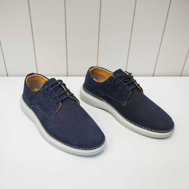 Beystil Hakiki Deri Lacivert Nubuk Erkek Ayakkabı - 