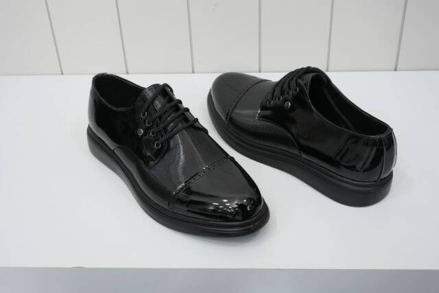 Beystil Suni Deri Siyah Rugan Erkek Ayakkabı - Beystil