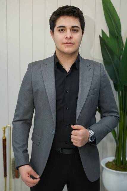 Beystil Sivri Yaka Gri Ceket Simon- Slim Fit - 