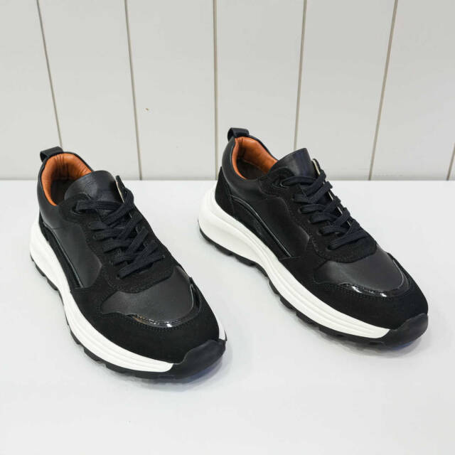 Beystil Hakiki Deri Siyah Sneaker Erkek Ayakkabı - Beystil